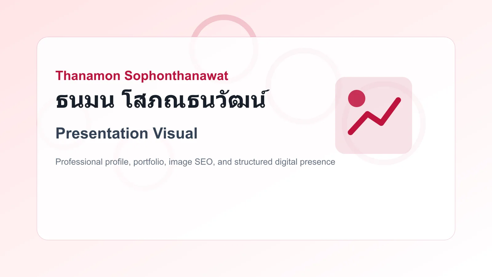Presentation Visual of ธนมน โสภณธนวัฒน์ Thanamon Sophonthanawat